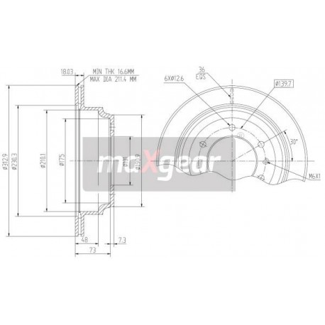 FÉKTÁRCSA OPEL FRONTERA HÁTSÓ 569106