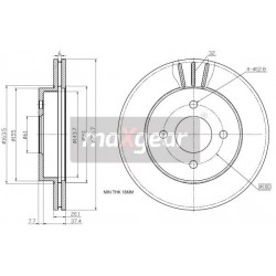 FÉKTÁRCSA NISSAN ELÖL ALMERA 95- +ABS 986479238