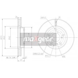FÉKTÁRCSA. TOYOTA ELSŐ AURIS KORRÓZIÓGÁTLÓ BEVONATTAL
