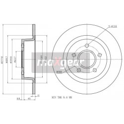 FÉKTÁRCSA. FORD HÁTSÓ TRANZIT CONNECT 02- 08A29714