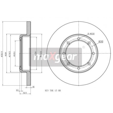 FÉKTÁRCSA RENAULT HÁTSÓ FŐFÉK 10 RWD SUB. KEREKEK