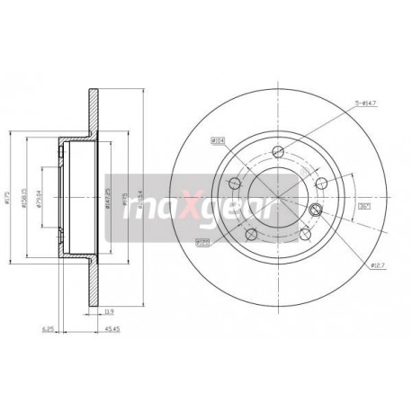 FÉKTÁRCSA. BMW ELSŐ E36 90- 986478511