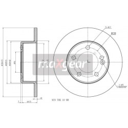 FÉKTÁRCSA RENAULT HÁTSÓ FŐFÉK 10 RWD SINGLE. KEREKEK 986479714