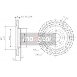 FÉKTÁRCSA. JEEP ELÖL COMPASS PATRIOT 06- DODGE 09.A637.10