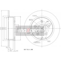 FÉKTÁRCSA. TOYOTA HÁTSÓ COROLLA VERSO 04- 08A35414