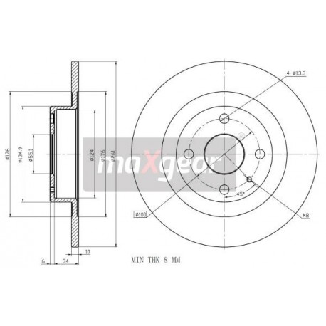 FÉKEK. MAZDA HÁTSÓ 323 98- 24011002691
