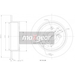 FÉKTÁRCSA. TOYOTA HÁTSÓ COROLLA 02- 986479086