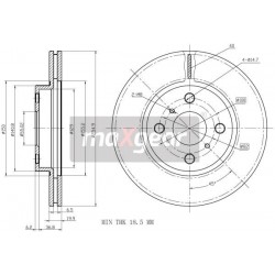 FÉKTÁRCSA. TOYOTA ELSŐ YARIS VERSO 99-05 255MM 986479012