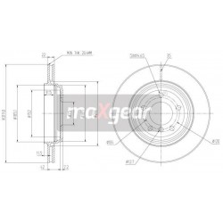 FÉKTÁRCSA. BMW HÁTSÓ E46 98- KORRÓZIÓGÁTLÓ BEVONATTAL
