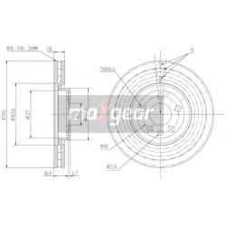 FÉKTÁRCSA. PEUGEOT ELSŐ 807 C8 9800310