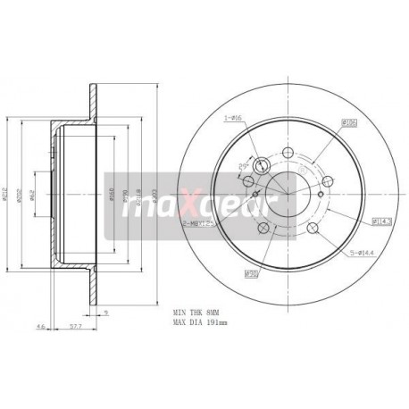 FÉKTÁRCSA. TOYOTA HÁTSÓ RAV-4 KORRÓZIÓGÁTLÓ BEVONATTAL