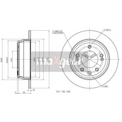 FÉKTÁRCSA. KIA HÁTSÓ CEE'D I30 06- IX35 SPORTAGE 10- 986479508