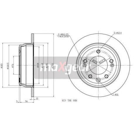 FÉKTÁRCSA. KIA HÁTSÓ CEE'D I30 06- IX35 SPORTAGE 10- 986479508