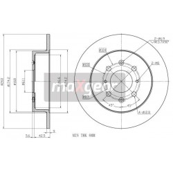 FÉKTÁRCSA. HONDA HÁTSÓ CIVIC 01- COUPE 92125400