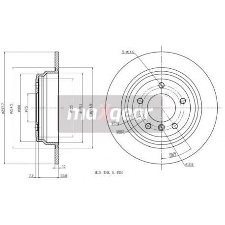 FÉKTÁRCSA. BMW HÁTSÓ E39 95- 986478425
