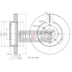FÉKTÁRCSA NISSAN PRIMERA ELÖL 91- +ABS 9544910