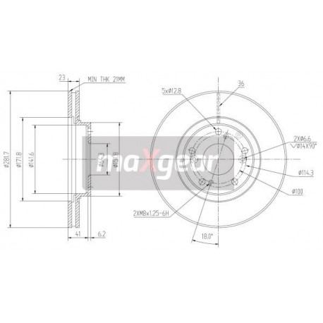 FÉKTÁRCSA. HONDA ELSŐ CIVIC 06- 24012301101