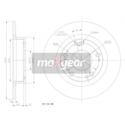 FÉKTÁRCSA. HONDA HÁTSÓ CIVIC 06- 42510-SNA-A00