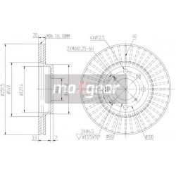 FÉKTÁRCSA. SUZUKI ELSŐ SWIFT 05- AGILA 09A27111