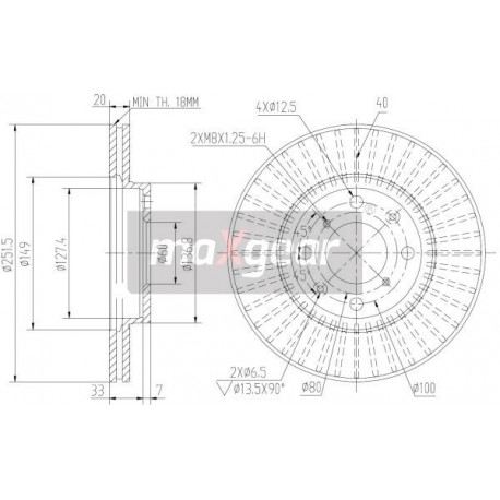 FÉKTÁRCSA. SUZUKI ELSŐ SWIFT 05- AGILA 09A27111
