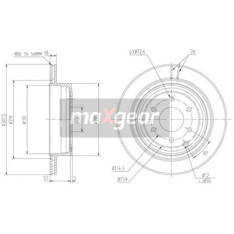 FÉKTÁRCSA NISSAN NAVARA HÁTSÓ 05- 43206-EB300