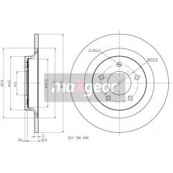 FÉKTÁRCSA. MAZDA HÁTSÓ 5 05-ÖS KEREKEK 16-OS KORRÓZIÓGÁTLÓ BEVONATTAL