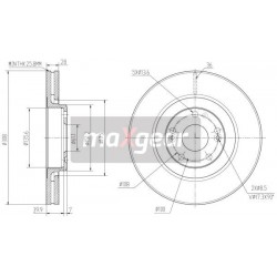 FÉKTÁRCSA. RENAULT ELSŐ LAGUNA 01- KEREKEK 17