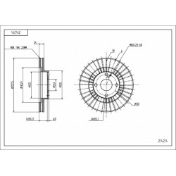 ELSŐ FÉKTÁRCSA MAZDA 323 1.8I 16V 98- B27Y3325XL1