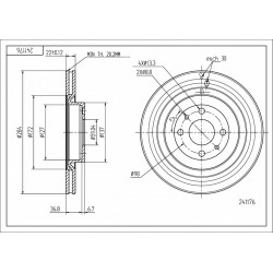 ELSŐ FÉKTÁRCSA STILO 1.8 16V 01- /MAL/KPL 0000060811878
