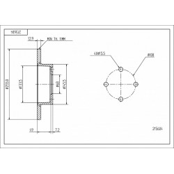 FÉKTÁRCSA ELÖL AUDI 80 1.6 1.8 2.0 91-92 895615301