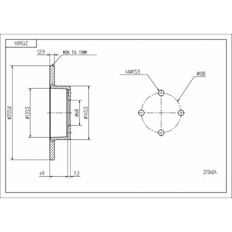 FÉKTÁRCSA ELÖL AUDI 80 1.6 1.8 2.0 91-92 895615301