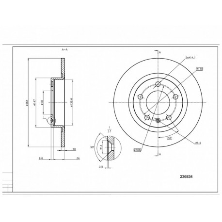 HÁTSÓ FÉKTÁRCSA CORSA D 1.7CDTI 06- 569418