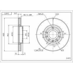 ELSŐ FÉKTÁRCSA VECTRA 02- /MAL/KPL 46836491
