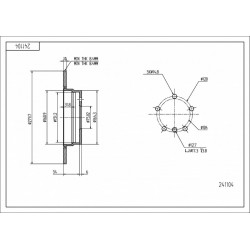 HÁTSÓ FÉKTÁRCSA BMW 316I -98 /MAL/KPL 1158936