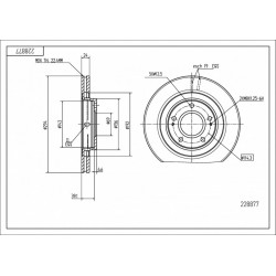 ELSŐ FÉKTÁRCSA OUTLANDER 2.0-2.4 03- 1606375780