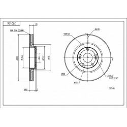 ELSŐ FÉKTÁRCSA LAGUNA II 2.0-3.0 01- 7701206831