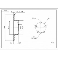 ELSŐ FÉKTÁRCSA T4 96- 282/18/15 701615301G