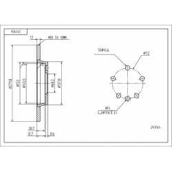 HÁTSÓ FÉKTÁRCSA T4 96- /MAL/KPL 701615601