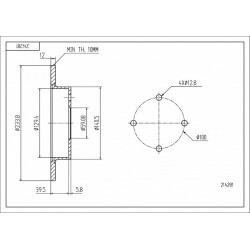 ELSŐ FÉKTÁRCSA MICRA 92- 402065F001
