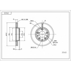 ELSŐ FÉKTÁRCSA MAZDA 323 1.9 16V 98- FA0133030