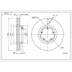 ELSŐ FÉKTÁRCSA TRANSIT TOURNEO 06- 1371394