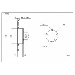 HÁTSÓ FÉKTÁRCSA ALFA147 1.9 01-10 /MAL/KPL 0000060743390