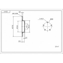 HÁTSÓ FÉKTÁRCSA MAZDA 3 1.8-2.0 03- BP6Y-26-251A