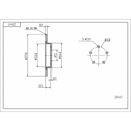 HÁTSÓ FÉKTÁRCSA MAZDA 3 1.8-2.0 03- BP6Y-26-251A