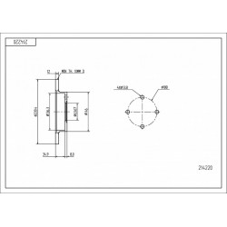 FÉKTÁRCSA ELÖL KA 1.3,FIESTA1.2,1.3 1006505