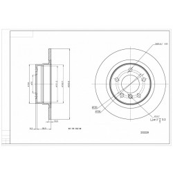 HÁTSÓ FÉKTÁRCSA BMW 120I,318I 05- 34214031275