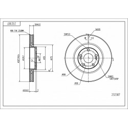 ELSŐ FÉKTÁRCSA ESPACE IV 1.9-2.0 02- 7701207378