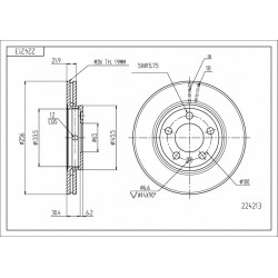 HÁTSÓ FÉKTÁRCSA BORA,GOLF 99- 256/22/20 8L0615601