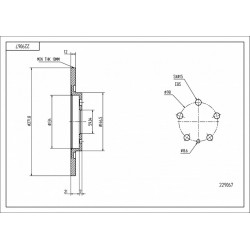 HÁTSÓ FÉKTÁRCSA CITROEN C8 2.0-3.0 02- 4246P3