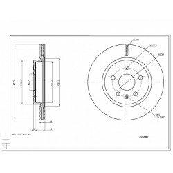 HÁTSÓ FÉKTÁRCSA INSIGNIA 1.6 08- 13501303